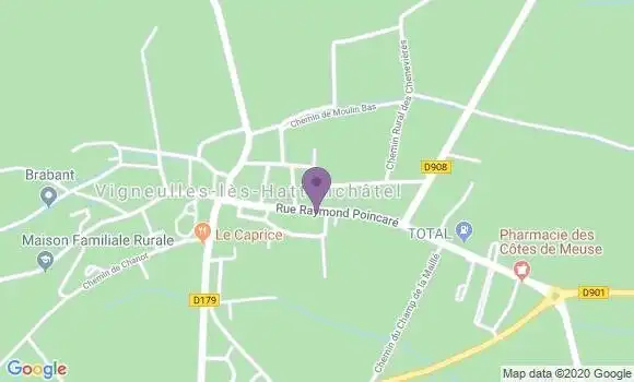 Localisation Crédit Agricole Agence de Vigneulles lès Hattonchâtel