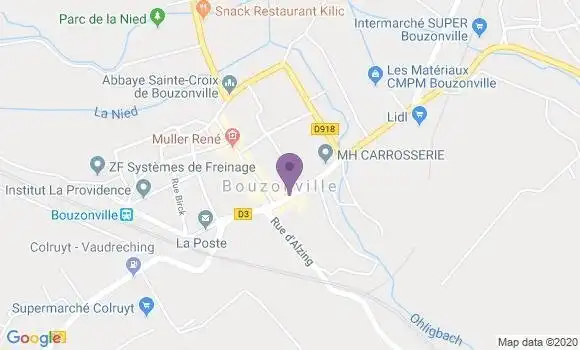 Localisation Crédit Agricole Agence de Bouzonville