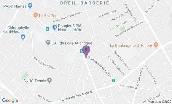 Localisation Crédit Agricole Agence de Nantes Habitat