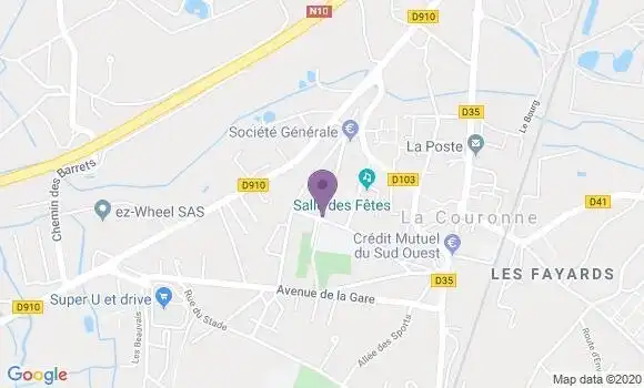 Localisation Société Générale Agence de La Couronne