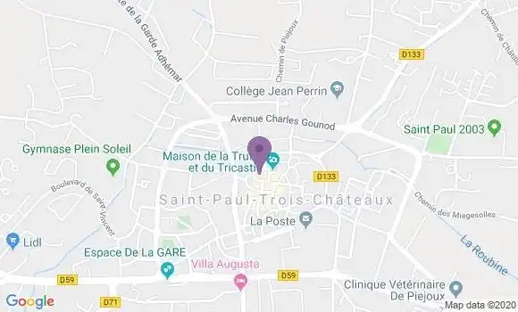 Localisation LCL Agence de Saint Paul Trois Châteaux