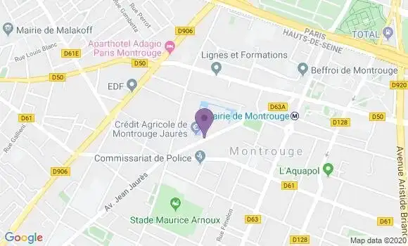 Localisation Crédit Agricole Agence de Montrouge Evergreen