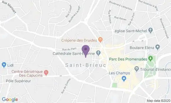 Localisation Crédit Agricole Agence de Saint Brieuc Champ de Mars