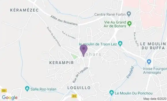 Localisation Crédit Agricole Agence de Bohars