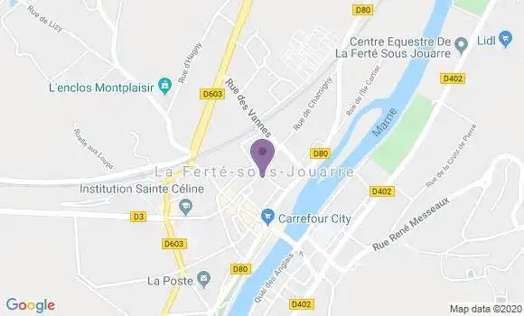 Localisation Crédit Agricole Agence de La Ferté sous Jouarre