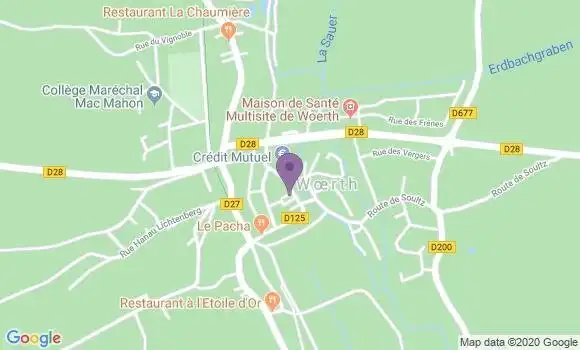 Localisation Crédit Agricole Agence de Woerth