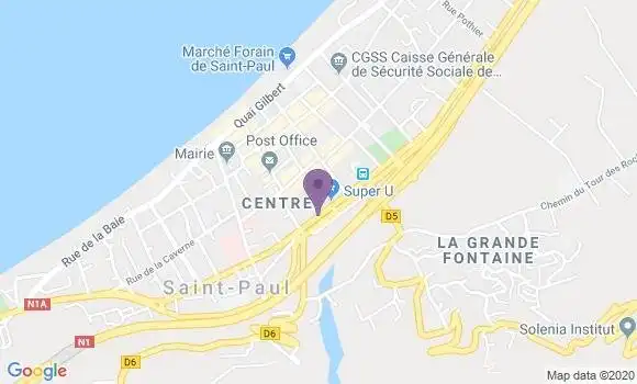 Localisation Crédit Agricole Agence de Saint Paul