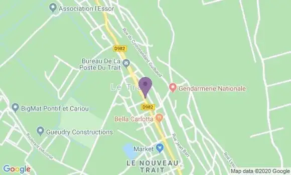 Localisation Crédit Agricole Agence de Le Trait