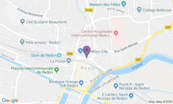 Localisation Crédit Agricole Agence de Redon