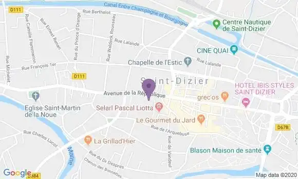 Localisation Crédit Agricole Agence de Saint Dizier République