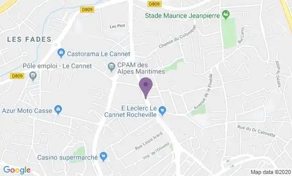 Localisation LCL Agence de Le Cannet Rocheville