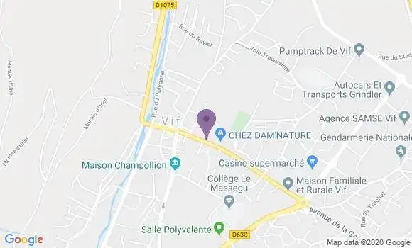 Localisation Crédit Agricole Agence de Vif
