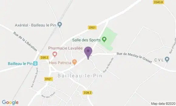 Localisation Crédit Agricole Agence de Bailleau le Pin