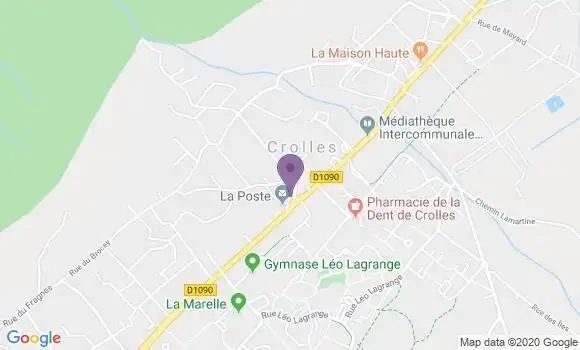 Localisation Crédit Agricole Agence de Crolles