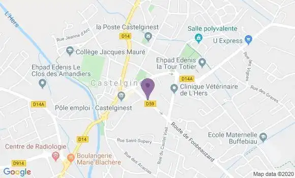 Localisation LCL Agence de Castelginest
