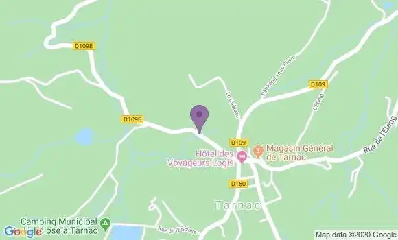 Localisation Crédit Agricole Agence de Faux la Montagne