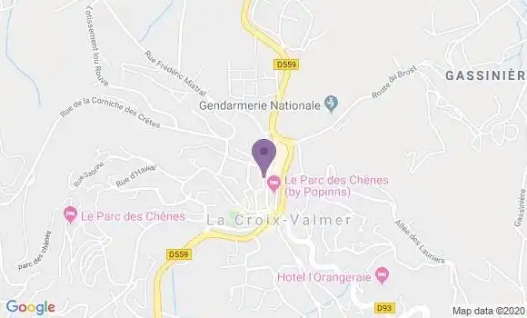 Localisation Crédit Agricole Agence de La Croix Valmer