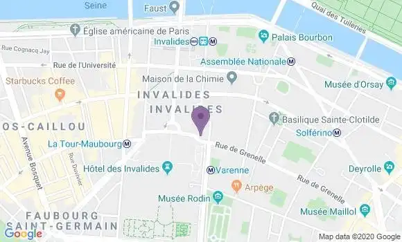 Localisation Crédit Agricole Agence de Paris Invalides