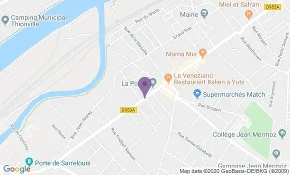 Localisation Crédit Agricole Agence de Florange