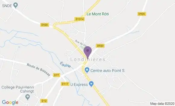 Localisation Crédit Agricole Agence de Londinières