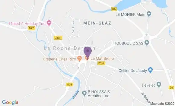 Localisation Crédit Agricole Agence de La Roche Derrien