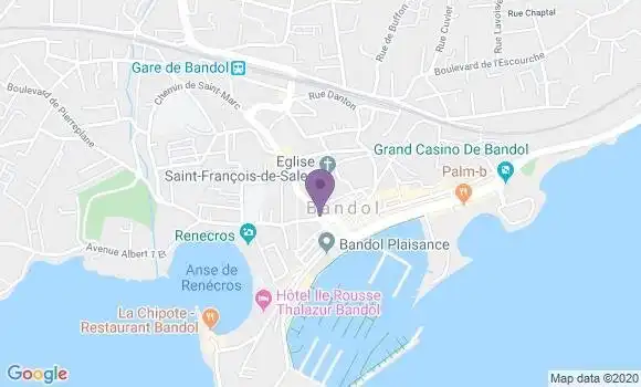 Localisation LCL Agence de Bandol
