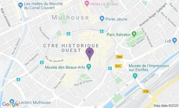 Localisation LCL Agence de Mulhouse Mieg