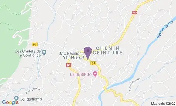 Localisation Crédit Agricole Agence de Saint Benoît