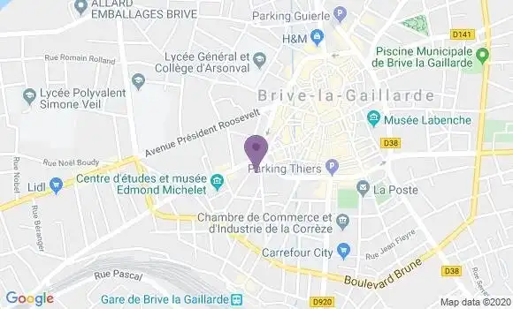 Localisation Crédit Agricole Agence de Brive Banque Privée