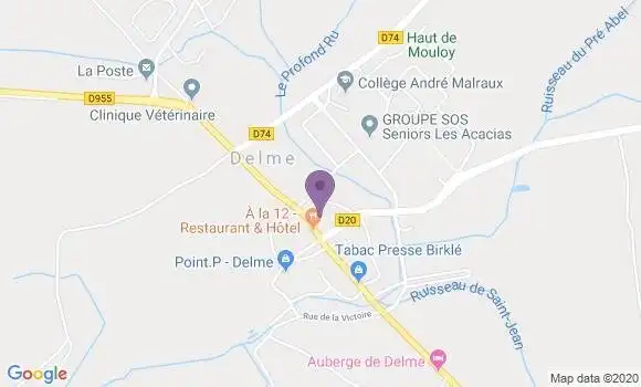 Localisation Crédit Agricole Agence de Delme