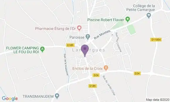 Localisation Crédit Agricole Agence de Lansargues