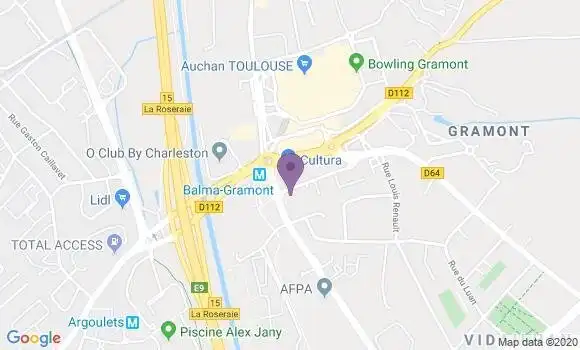 Localisation Crédit Agricole Agence de Balma Couronne Est