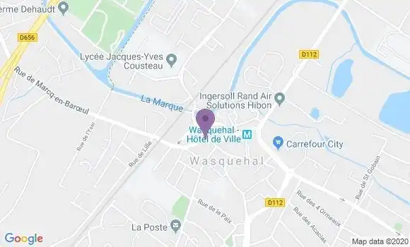 Localisation Crédit Agricole Agence de Wasquehal