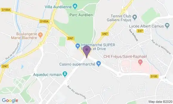Localisation Crédit Agricole Agence de Fréjus XVème Corps