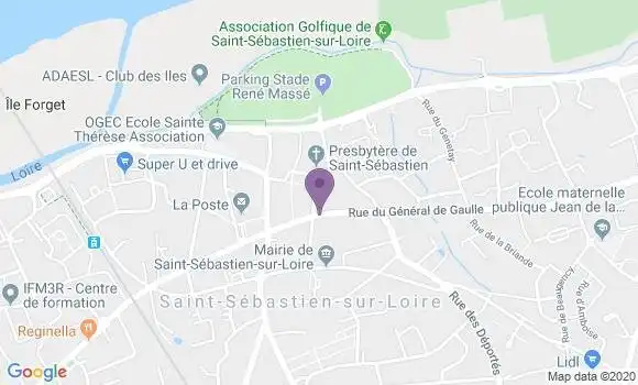 Localisation LCL Agence de Saint Sébastien sur Loire