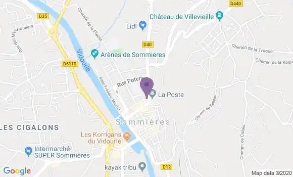 Localisation Crédit Agricole Agence de Sommières République