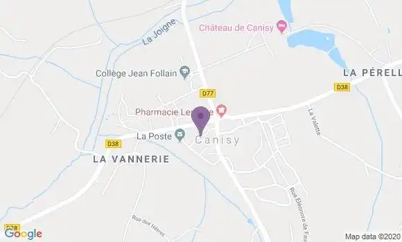 Localisation Crédit Agricole Agence de Canisy
