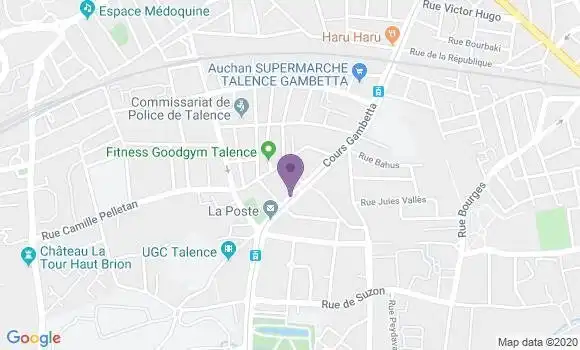 Localisation Crédit Agricole Agence de Talence