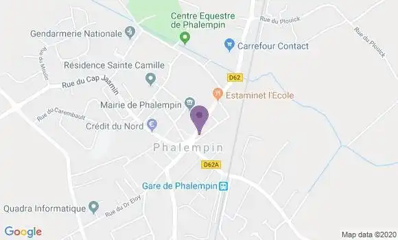 Localisation Crédit Agricole Agence de Phalempin