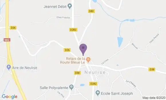 Localisation Crédit Agricole Agence de Neulise