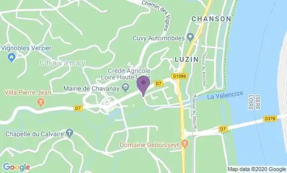 Localisation Crédit Agricole Agence de Chavanay