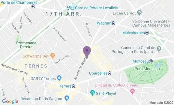 Localisation Crédit Agricole Agence de Paris Wagram