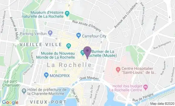 Localisation Crédit Agricole Agence de La Rochelle Galliéni