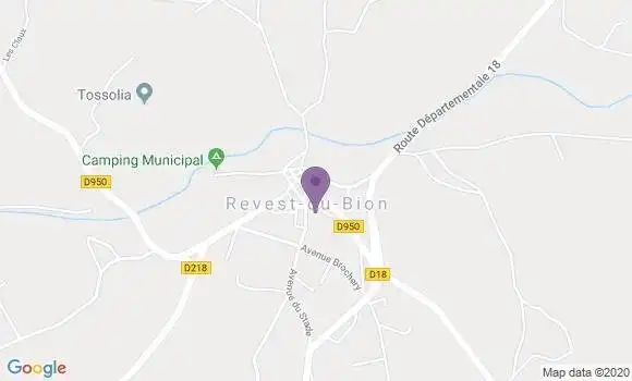 Localisation Crédit Agricole Agence de Revest du Bion