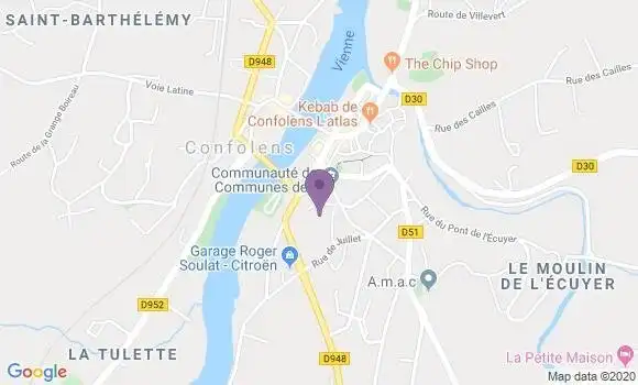 Localisation LCL Agence de Confolens