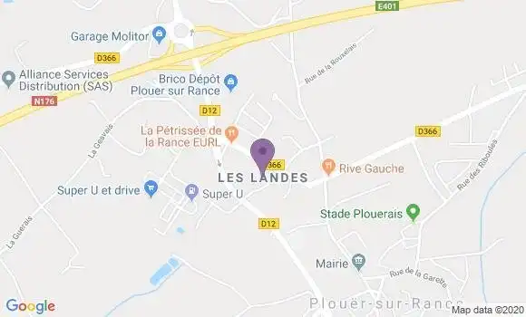 Localisation Crédit Agricole Agence de Plouër sur Rance