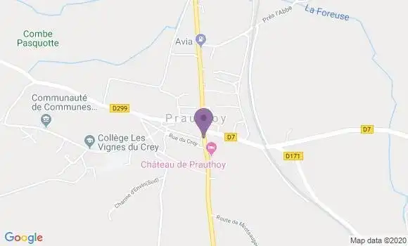 Localisation Crédit Agricole Agence de Prauthoy