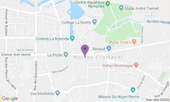 Localisation Crédit Agricole Agence de Moissy Cramayel