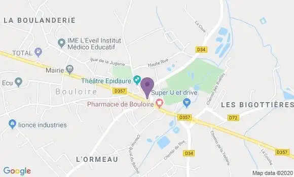 Localisation Crédit Agricole Agence de Bouloire