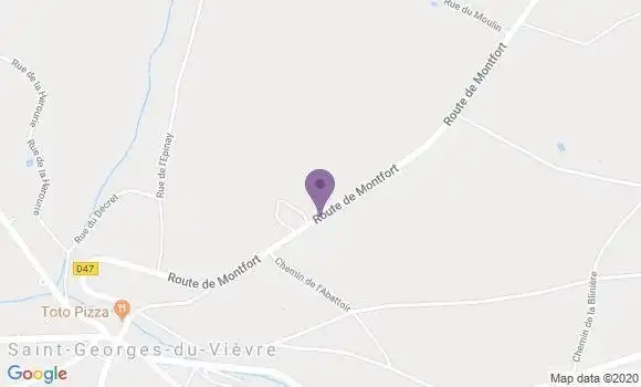 Localisation Crédit Agricole Agence de Saint Georges du Vièvre